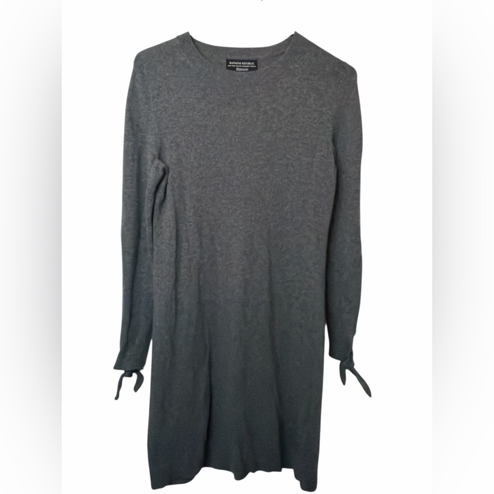 Banana Republic Sweater Dress Women Gray Wool Cashmere Filipucci